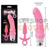 Kit dilatador anal y vibrador estimulador de punto G fluorescentes y Rosa